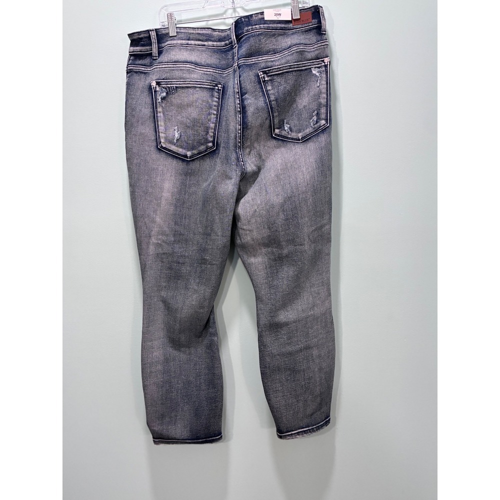 Judy Blue High Waist Boyfriend Distressed Jeans 20W Medium Wash - Picture 2 of 3